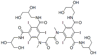 CAS 登录号：100311-02-2， 5,5'-[(1,3-二氧代-1,3-丙烷二基)二(甲基亚胺)]二[N,N'-二(2,3-二羟基丙基)-2,4,6-三碘-1,3-苯二甲酰胺]