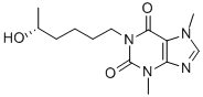 CAS 登录号：100324-81-0， 1-(5-羟基己基)-3,7-二甲基嘌呤-2,6-二酮