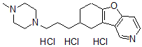 CAS 登录号：100427-91-6， 8-[3-(4-甲基-1-哌嗪基)丙基]-6,7,8,9-四氢苯并呋喃并[3,2-c]吡啶三盐酸盐