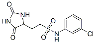CAS 登录号：10044-78-7， N-(3-氯苯基)-2-(2,5-二氧代咪唑烷-4-基)乙烷磺酰胺