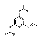 CAS 登录号：100478-25-9， 4,6-二(二氟甲氧基)-2-(甲硫基)嘧啶