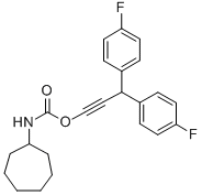 CAS 登录号：101052-66-8， 二-(4-氟苯基)丙炔基-N-环庚基-氨基甲酸酯