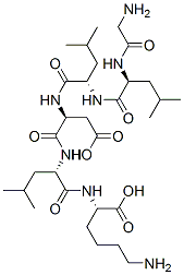 CAS 登录号：101510-87-6， (2S)-6-氨基-2-[[(2S)-2-[[(2S)-2-[[(2S)-2-[[(2S)-2-[(2-氨基乙酰基)氨基]-4-甲基-戊酰]氨基]-4-甲基-戊酰]氨基]-3-羧基-丙酰]氨基]-4-甲基-戊酰]氨基]己酸