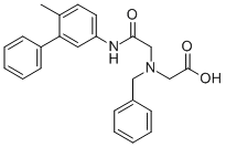 CAS 登录号：101626-78-2， N-苄基-N-(6-甲基-1,1'-联苯-3-基氨基甲酰甲基)-甘氨酸