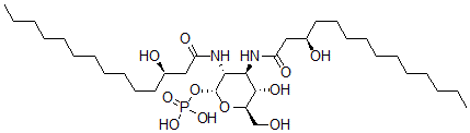 CAS 登录号：101648-81-1， (2(R),3(R))-2,3-二脱氧-2,3-二((3-羟基-1-氧代十四烷基)氨基)-alpha-D-吡喃葡萄糖1-(磷酸二氢酯)