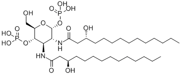 CAS#: 101662-30-0, (2(R),3(R))-alpha-D-Glucopyranose 2,3-dideoxy-2,3-bis((3-hydroxy-1-oxotetradecyl)amino)-1,4-bis(dihydrosubhosphate)