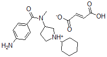 CAS 登录号：102585-97-7， 4-氨基-N-(1-环己基吡咯烷-1-鎓-3-基)-N-甲基苯甲酰胺 (E)-4-羟基-4-氧代丁-2-烯酸盐