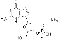 CAS 登录号：102783-49-3， 2-氨基-9-(2-脱氧-3-O-膦酰呋喃戊糖基)-3,9-二氢-6H-嘌呤-6-酮氨合物(1:1)
