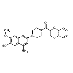 CAS 登录号：102932-26-3， [4-(4-氨基-6-羟基-7-甲氧基-2-喹唑啉基)-1-哌嗪基](2,3-二氢-1,4-苯并二氧杂环己-2-基)甲酮