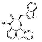 CAS#: 103342-82-1, (3R)-5-(2-Fluorophenyl)-3-(1H-Indol-3-Ylmethyl)-1-Methyl-1,3-Dihydro-2H-1,4-Benzodiazepin-2-One