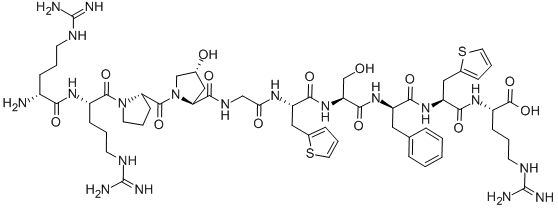 CAS 登录号：103412-42-6， D-精氨酰-L-精氨酰-L-脯氨酰-(4R)-4-羟基-L-脯氨酰甘氨酰-3-(2-噻吩基)-L-丙氨酰-L-丝氨酰-D-苯丙氨酰-3-(2-噻吩基)-L-丙氨酰-L-精氨酸