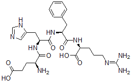 CAS 登录号：103470-78-6， N2-[N-(N-L-a-谷氨酰-L-组氨酰)-L-苯丙氨酰]-L-精氨酸