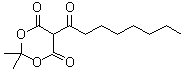 CAS 登录号：103576-44-9， 2,2-二甲基-5-辛酰-1,3-二恶烷-4,6-二酮