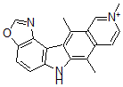 CAS 登录号：103769-63-7， 7,10,12-三甲基-6H-恶唑并[4,5-g]吡啶并[4,3-b]咔唑鎓
