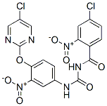 CAS 登录号：103829-04-5， 4-氯-N-[[4-(5-氯嘧啶-2-基)氧基-3-硝基-苯基]氨基甲酰]-2-硝基-苯甲酰胺