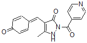 CAS 登录号：103847-83-2， N(1)-异烟酰-3-甲基-4-(4-羟基苄叉)-2-吡唑啉-5-酮