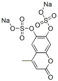 CAS 登录号：1040-23-9， 二钠(4-甲基-2-氧代-7-磺酸氧基苯并吡喃-6-基)硫酸盐