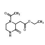 CAS 登录号：104143-60-4， 乙基(1-乙酰基-3-氧代-2-哌嗪基)乙酸酯