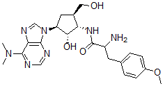 CAS 登录号：104264-92-8， 2-氨基-N-[(1S,2S,3S,5R)-3-(6-二甲基氨基嘌呤-9-基)-2-羟基-5-(羟基甲基)环戊基]-3-(4-甲氧基苯基)丙酰胺