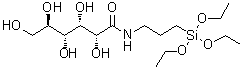 CAS 登录号：104275-58-3， (2R,3S,4R,5R)-2,3,4,5,6-五羟基-N-[3-(三乙氧基硅烷基)丙基]己酰胺