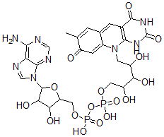 CAS#: 104324-33-6, [5-(6-aminopurin-9-yl)-3,4-dihydroxy-oxolan-2-yl]methyl [hydroxy-[2,3,4-trihydroxy-5-(7-methyl-2,4,8-trioxo-1H-pyrimido[4,5-b]quinolin-10-yl)pentoxy]phosphoryl] hydrogen phosphate