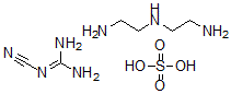 CAS 登录号：104339-61-9， N-(2-氨基乙基)乙烷-1,2-二胺;2-氰基胍硫酸盐