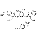 CAS#: 104434-09-5, 3-Ethyl-2-[(E)-{3-[(Z)-(3-Ethyl-1,3-Benzothiazol-2(3H)-Ylidene)Methyl]-5,5-Dimethyl-2-Cyclohexen-1-Ylidene}Methyl]-5-Methoxy-1,3-Benzothiazol-3-Ium 4-Methylbenzenesulfonate