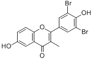 CAS 登录号：104567-72-8， 2-(3,5-二溴-4-羟基苯基)-6-羟基-3-甲基苯并吡喃-4-酮