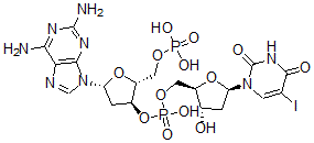 CAS 登录号：104576-78-5， 聚(2-氨基脱氧腺嘌呤基-5-碘脱氧尿苷酸)