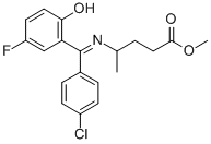 CAS 登录号：104775-07-7， 甲基4-[[(E)-(4-氯苯基)-(3-氟-6-氧代-1-环己-2,4-二烯亚基)甲基]氨基]戊酸酯