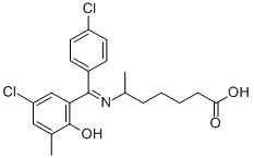 CAS 登录号：104775-11-3， 6-[[(E)-(3-氯-5-甲基-6-氧代-1-环己-2,4-二烯亚基)-(4-氯苯基)甲基]氨基]庚酸