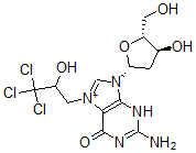 CAS 登录号：104783-28-0， 2-氨基-9-[(2R,4S,5R)-4-羟基-5-(羟基甲基)四氢呋喃-2-基]-7-(3,3,3-三氯-2-羟基丙基)-3H-嘌呤-9-鎓-6-酮