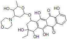 CAS#: 105026-50-4, 9-Ethyl-4,6,9,10,11-Pentahydroxy-7-(5-Hydroxy-6-Methyl-4-Morpholin-4-Yloxan-2-Yl)Oxy-8,10-Dihydro-7H-Tetracene-5,12-Dione