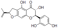 CAS 登录号：105377-66-0， (2R,6R,7R)-7-(2,4-二羟基苯基)-4,6-二羟基-2-丙-1-烯-2-基-2,3,6,7-四氢呋喃并[3,2-g]苯并吡喃-5-酮