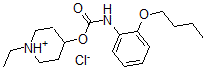 CAS 登录号：105383-96-8， (1-乙基哌啶-1-鎓-4-基)N-(2-丁氧基苯基)氨基甲酸酯氯化物