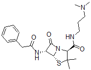 CAS 登录号：105603-45-0， N-(3-二甲基氨基丙基)苄基青霉素酰胺
