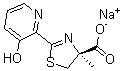 CAS 登录号：105635-69-6， (4S)-4,5-二氢-2-(3-羟基-2-吡啶基)-4-甲基-4-噻唑羧酸钠盐(1:1)