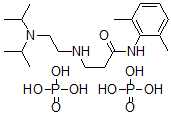 CAS 登录号：105668-70-0， N-(2,6-二甲基苯基)-3-[2-(二(丙-2-基)氨基)乙基氨基]丙酰胺磷酸盐