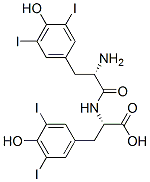 CAS 登录号：1057-47-2， (2S)-2-[[(2S)-2-氨基-3-(4-羟基-3,5-二碘苯基)丙酰]氨基]-3-(4-羟基-3,5-二碘苯基)丙酸
