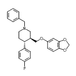 CAS 登录号：105813-14-7， (3S,4R)-3-[(1,3-苯并二氧戊环-5-基氧基)甲基]-1-苄基-4-(4-氟苯基)哌啶