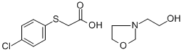 CAS#: 105892-13-5, ((4-Chlorophenyl)thio)acetic acid 3-oxazolidineethanol (1:1)