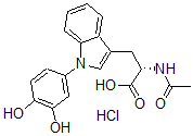CAS#: 106078-47-1, (2S)-2-Acetamido-3-[1-(3,4-Dihydroxyphenyl)Indol-3-Yl]Propanoic Acid Hydrochloride