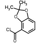 CAS 登录号：106296-53-1， 2,2-二甲基-1,3-苯并二氧戊环-4-甲酰氯