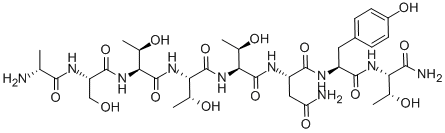 CAS 登录号：106362-34-9， D-丙氨酰-丝氨酰-苏氨酰-苏氨酰-苏氨酰-天冬氨酰胺酰-酪氨酰-苏氨酰胺