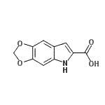 CAS 登录号：106517-64-0， 5H-[1,3]二氧杂环戊并[4,5-f]吲哚-6-羧酸