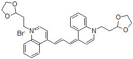 CAS#: 106789-30-4, 1-[2-(1,3-Dioxolan-2-Yl)Ethyl]-4-[(E,3E)-3-[1-[2-(1,3-Dioxolan-2-Yl)Ethyl]Quinolin-4-Ylidene]Prop-1-Enyl]Quinolin-1-Ium Bromide