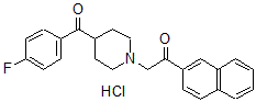 CAS 登录号：107025-80-9， 2-[4-(4-氟苯甲酰)哌啶-1-基]-1-萘-2-基乙酮盐酸盐