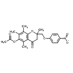 CAS#: 107188-34-1, 2,5,7,8-Tetramethyl-2-[(4-Nitrophenoxy)Methyl]-4-Oxo-3,4-Dihydro-2H-Chromen-6-Yl Acetate