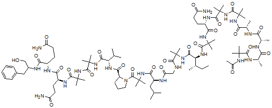 CAS 登录号：107426-95-9， 2-L-丙氨酸-3-L-丙氨酸-6-(2-甲基丙氨酸)-9-L-异亮氨酸-18-L-谷氨酰胺-丙甲甘肽I