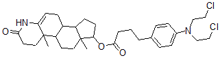 CAS#: 107534-94-1, 17-beta-Hydroxy-4-aza-alpha-nor-5-androsten-3-one-N,N-bis-(2-chloroethyl)aminophenylbutyrate
